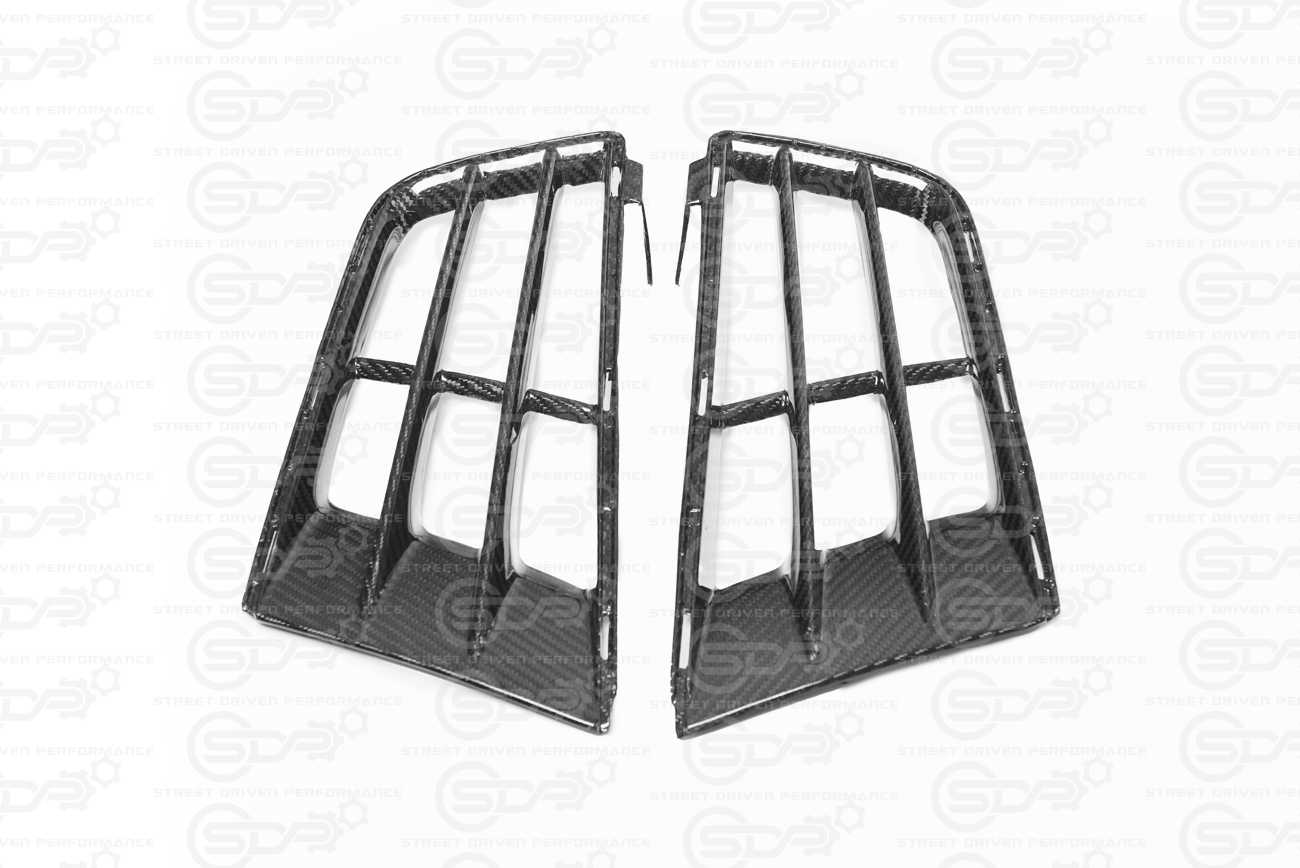 2016-2019 Cadillac CTS-V V3 | Factory CARBON FIBER Front Grille Accent Bezel Inserts